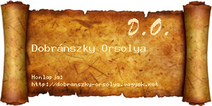 Dobránszky Orsolya névjegykártya