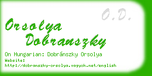 orsolya dobranszky business card