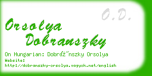 orsolya dobranszky business card